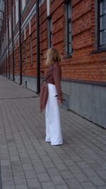 ткань крапива с тенселем, цвет какао. premierfabric.ru