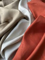 лён с вискозой, цвет терракотовый premier fabric