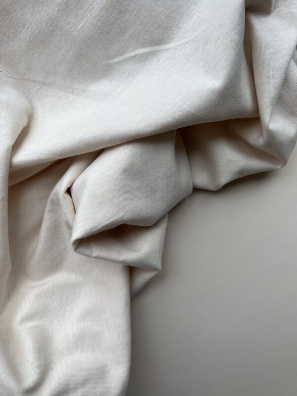 кулирная гладь из льна, цвет сливочный premier fabric