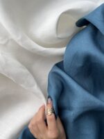 конопляная ткань, цвет "лазурь". купить в Premier Fabric