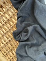 кулирная гладь из 100% льна, цвет чёрный premier fabric
