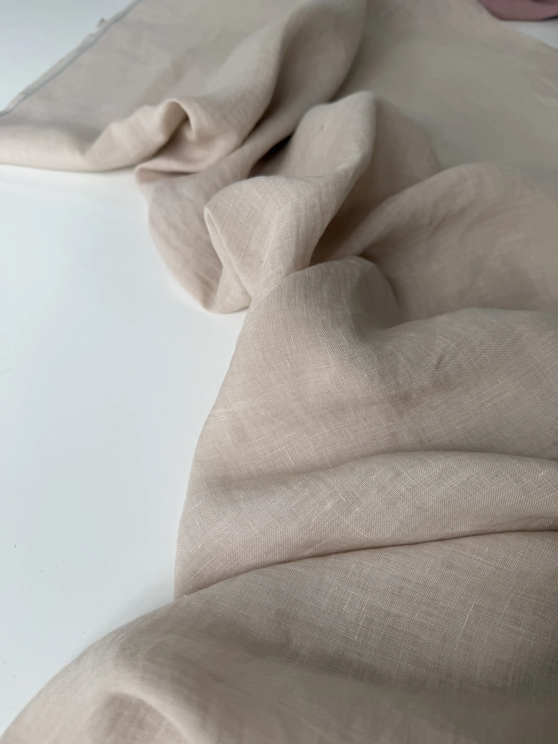 лен плательный 100%, шампань premier fabric