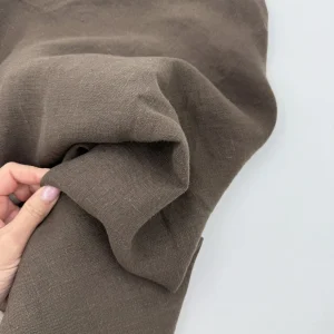 костюмная конопляная ткань коричневый premier fabric