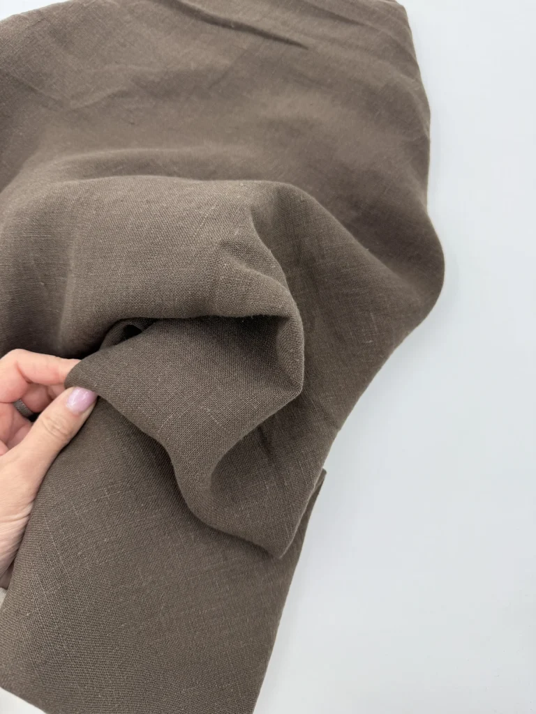 костюмная конопляная ткань коричневый premier fabric