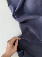 деним с велюр эффектом чернильно-синий premier fabric