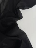 лён с шёлком чёрный premier fabric