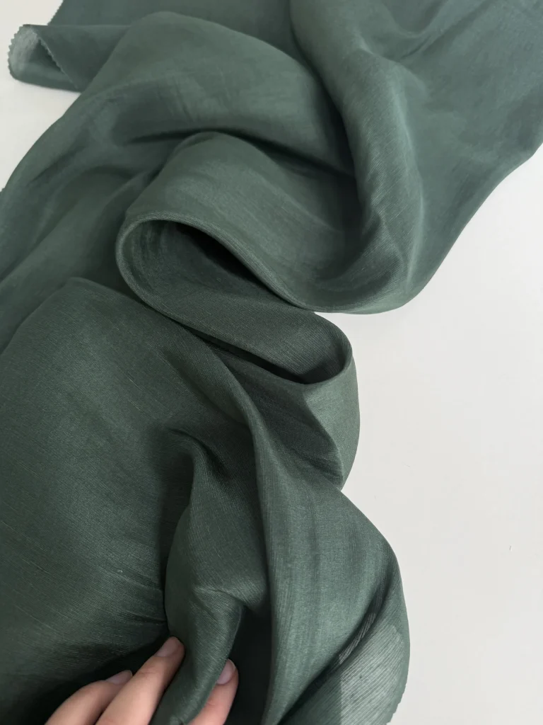 лён с шёлком малахит premier fabric