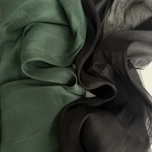 лён с шёлком чёрный premier fabric