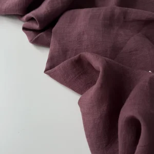 лен плательный 100%, слива premier fabric
