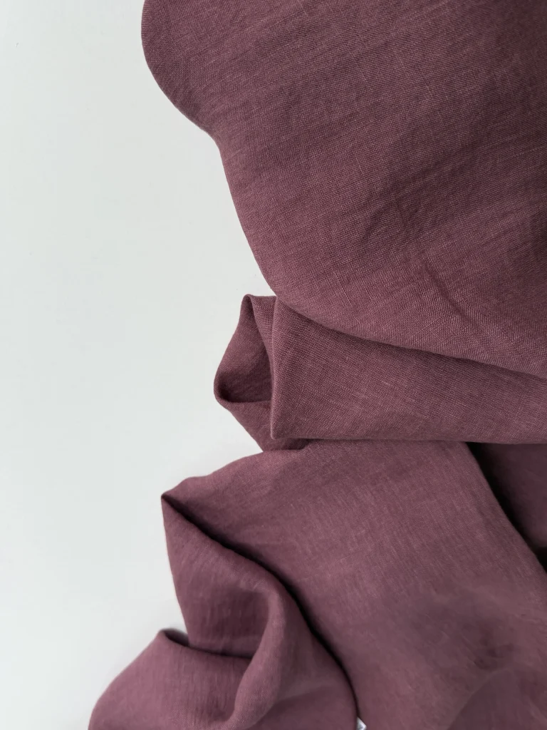 лен плательный 100%, слива premier fabric