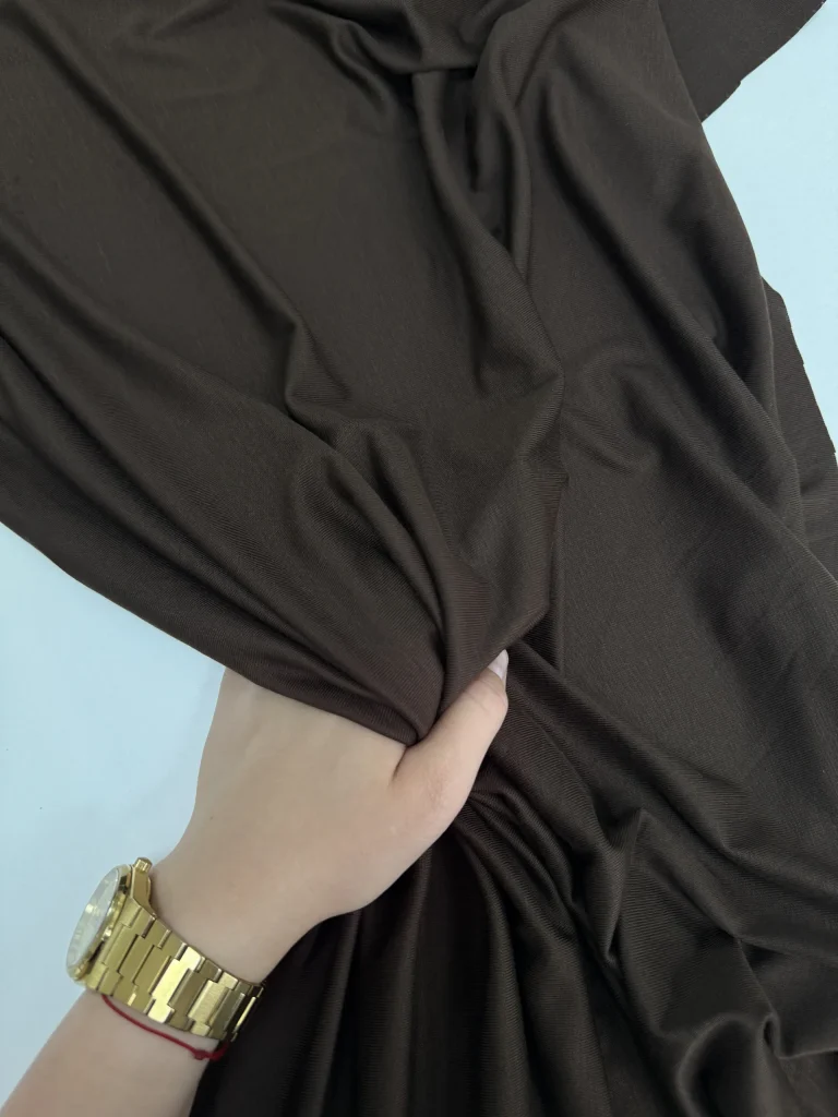 кулирная гладь из тенселя цвет шоколад premier fabric