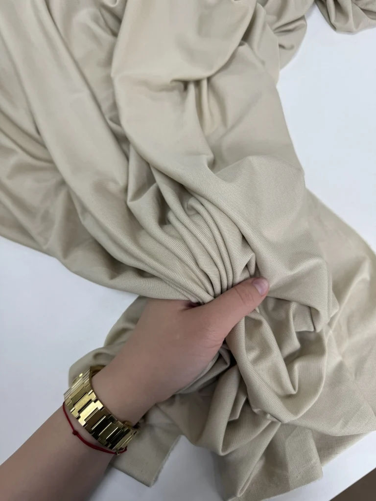 кулирная гладь из тенселя цвет фисташковый крем premier fabric