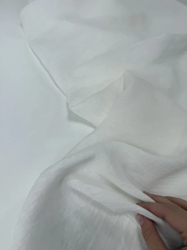 лен 100% цвет белый premier fabric