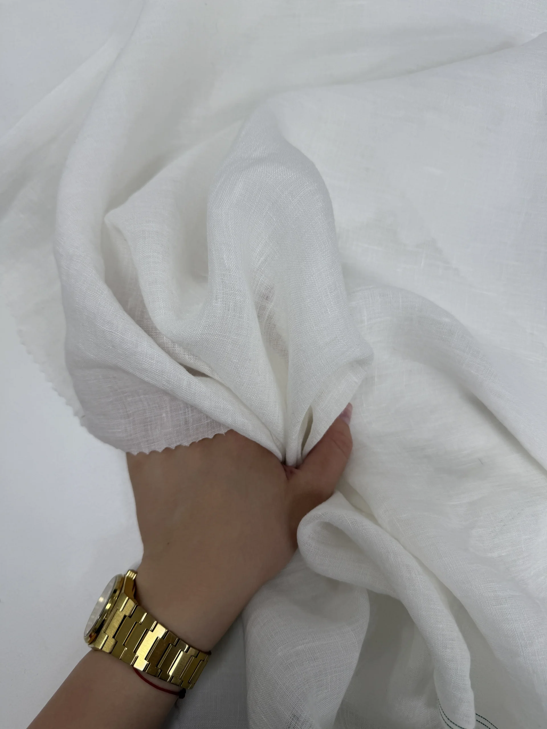 лен 100% цвет белый premier fabric