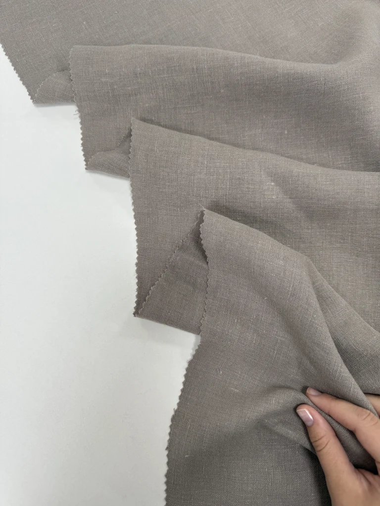 костюмная конопляная ткань серый premier fabric