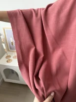 лен с вискозой лососевый premier fabric