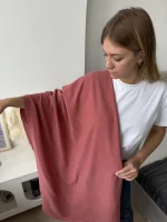 лен с вискозой лососевый premier fabric