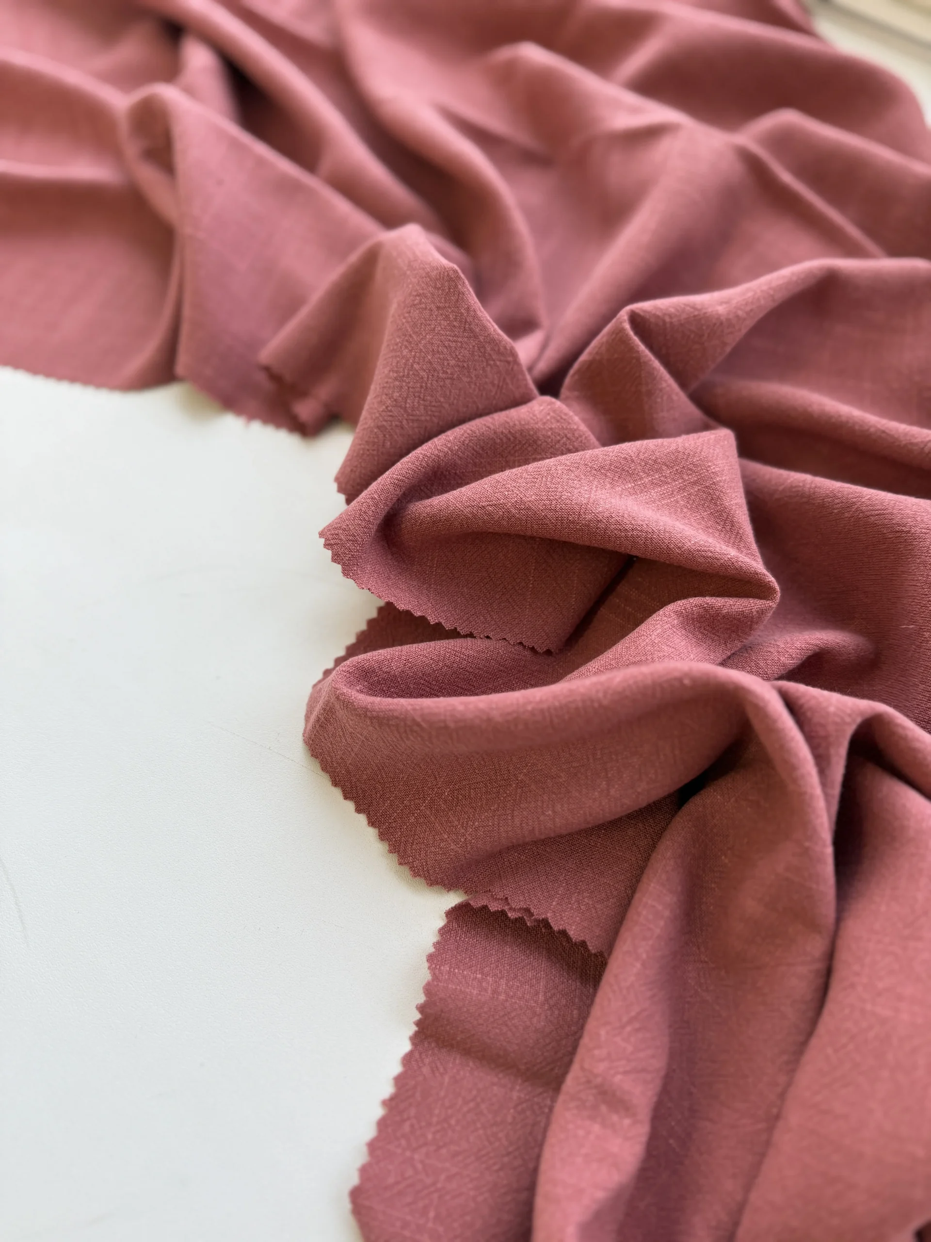 лен с вискозой лососевый premier fabric