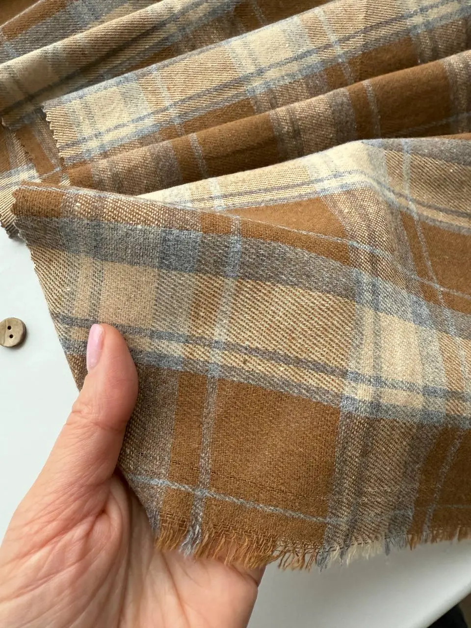 фланель коричневый premier fabric