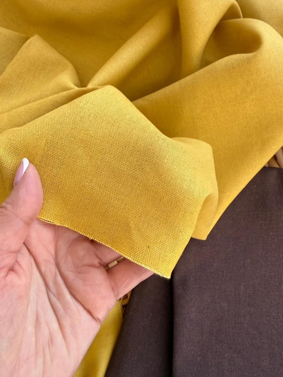 лен с хлопком куркума premier fabric