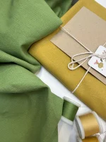 лен с хлопком зеленое яблоко premier fabric