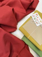 лен с хлопком красный premier fabric