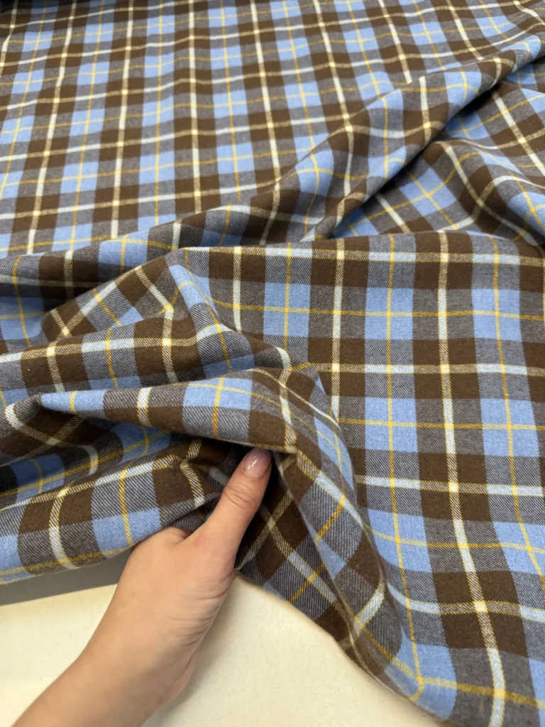 фланель сине-коричневый premier fabric