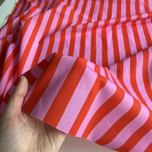 полоска розово-красный хлопок premier fabric