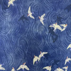 ласточки на синем premier fabric