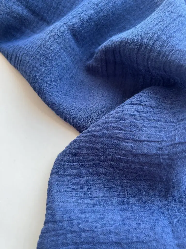 ткань крапива жатка, цвет синий