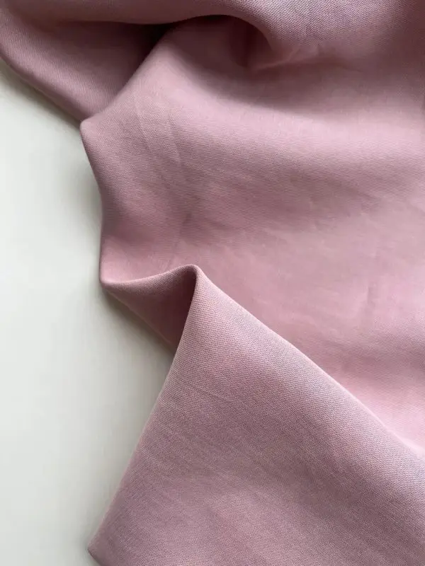 тенсель со льном пыльно розовый