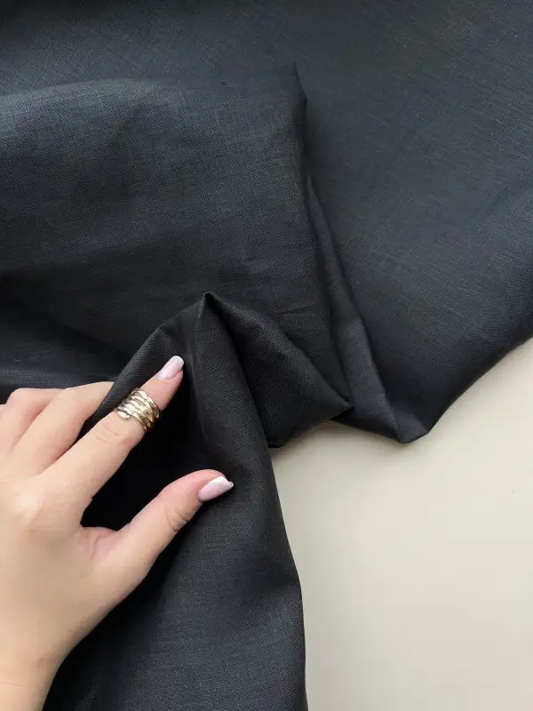 конопляная ткань, цвет "чёрный". купить в Premier Fabric